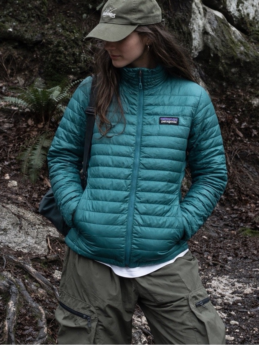 Patagonia Women's Teal Blue Quilted Puffer Jacket